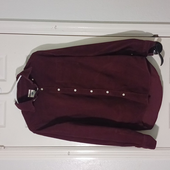 Old Navy Other - Old Navy Maroon/Burgundy Top Long-Sleeve Corduroy Shirt Button-Up
